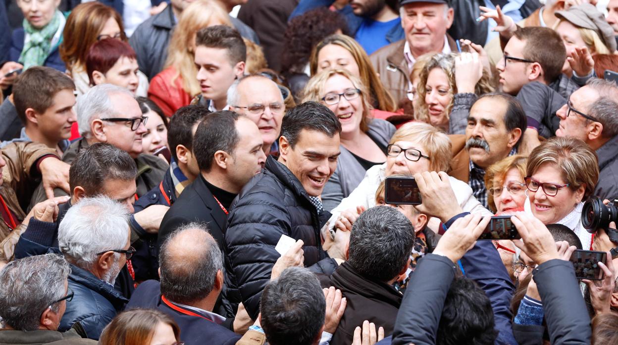 Imagen de Pedro Sánchez tomada el 26 de noviembre de 2016 en Xirivella