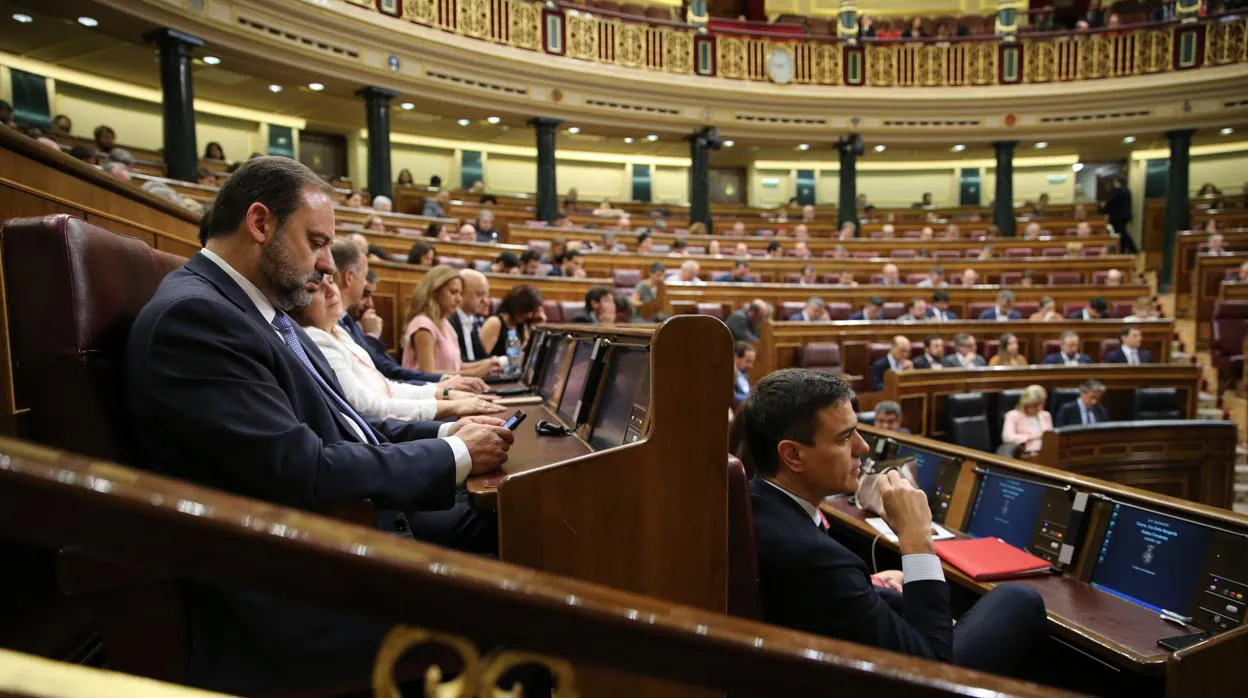 Bancada del PSOE en el Congreso