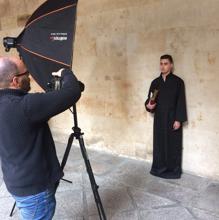 Toma de la fotografía a Javier Marcos por parte de Matías Nieto