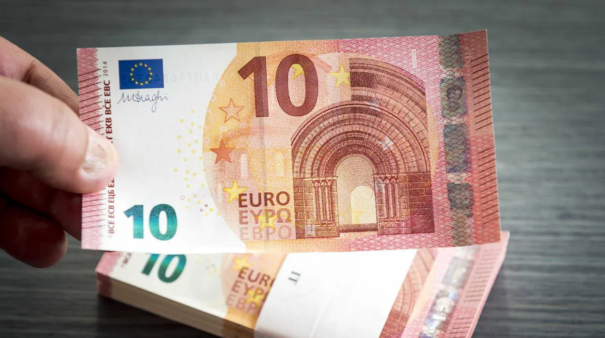 Billetes de 10 euros en una imagen de archivo