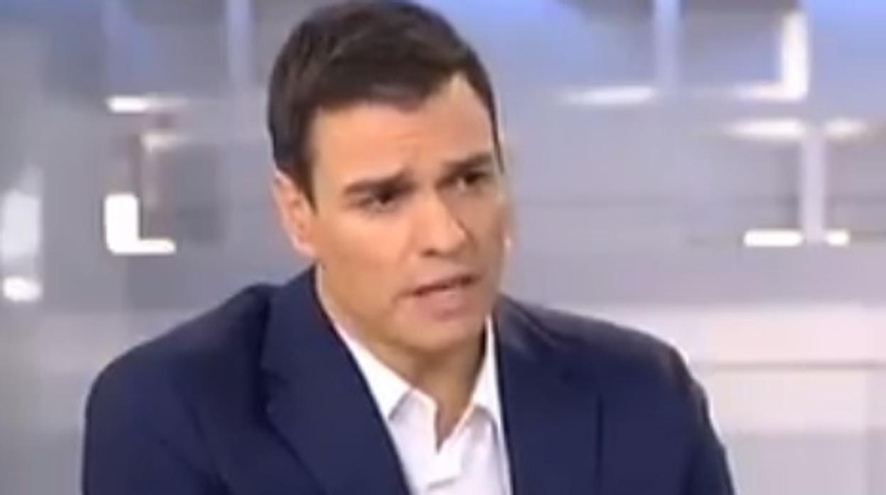Pedro Sánchez, durante la entrevista