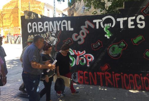 Imagen tomada este lunes en la «zona cero» del Cabanyal