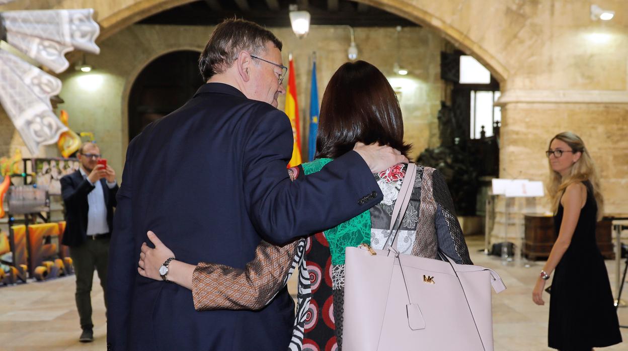 Imagen de Ximo Puig y Carmen Montón tomada este martes