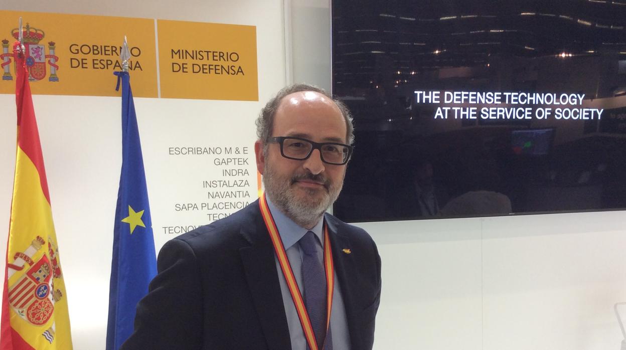 Jaime de Rábado en la Feria de Defensa Eurosatory, celebrada en París recientemente