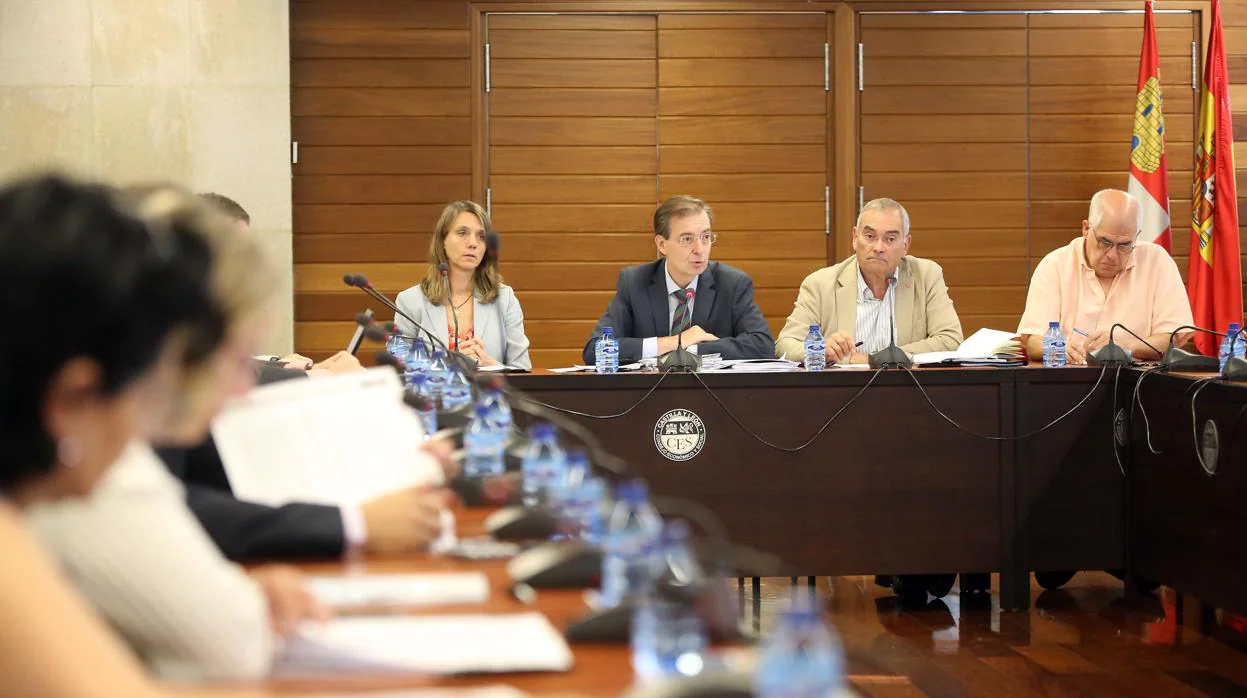Reunión del CES, en la que se ha aprobado el informe sobre Castilla y León