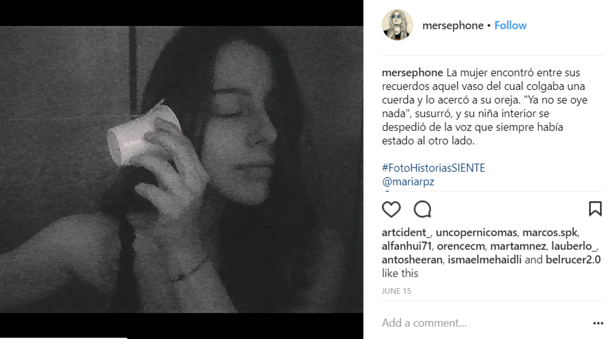 La foto y el microrrelato ganadores del concurso en Instagram