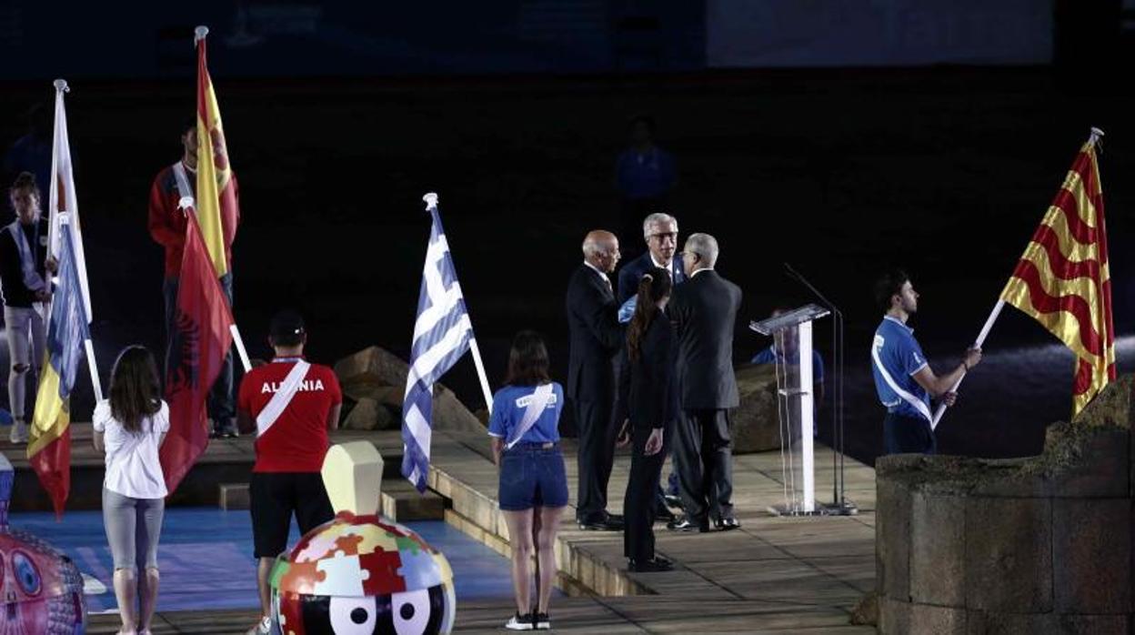 Un instante de la ceremonia de clausura, anoche en Tarragona