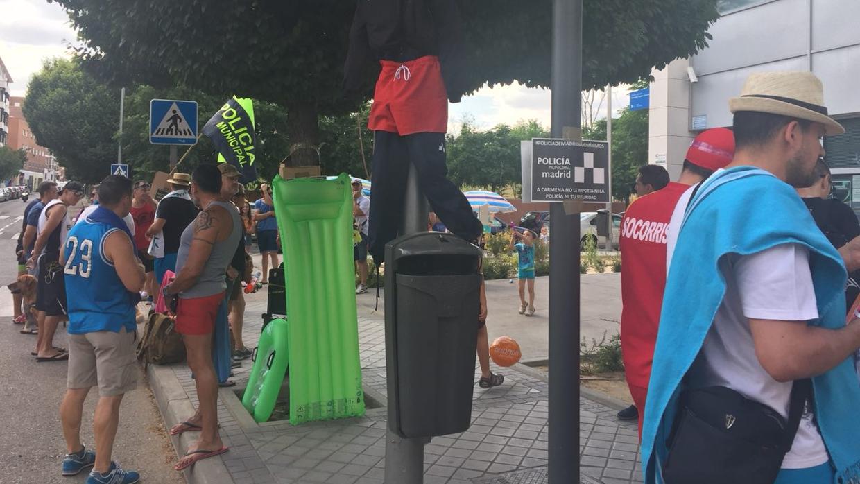 Imagen de la protesta en Carabanchel