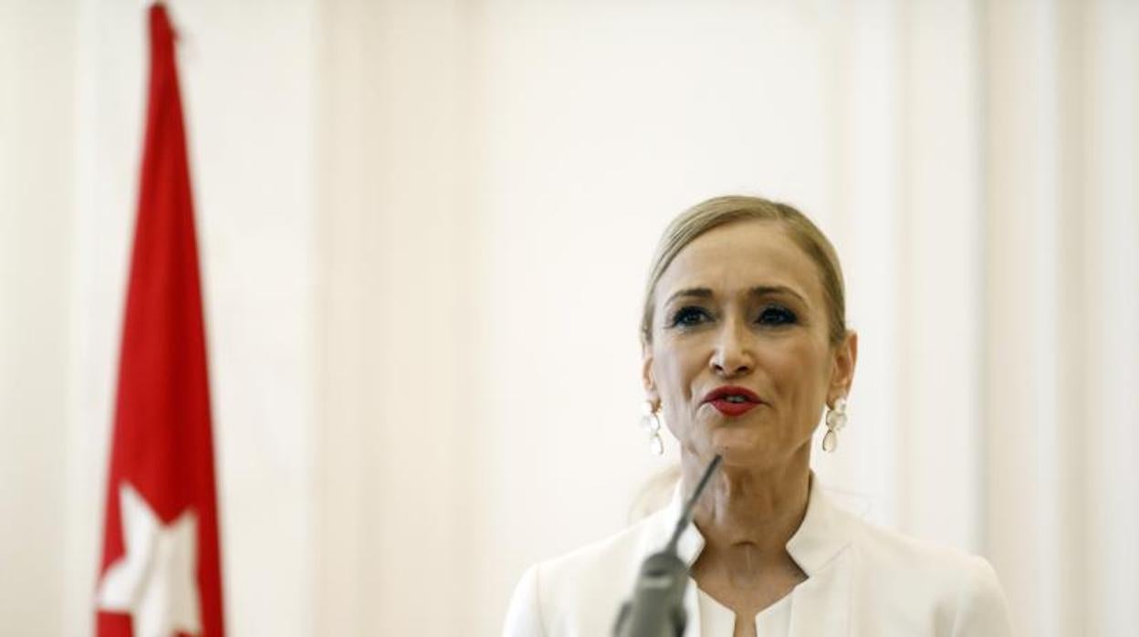 Rueda de prensa de Cristina Cifuentes para presentar su dimisión