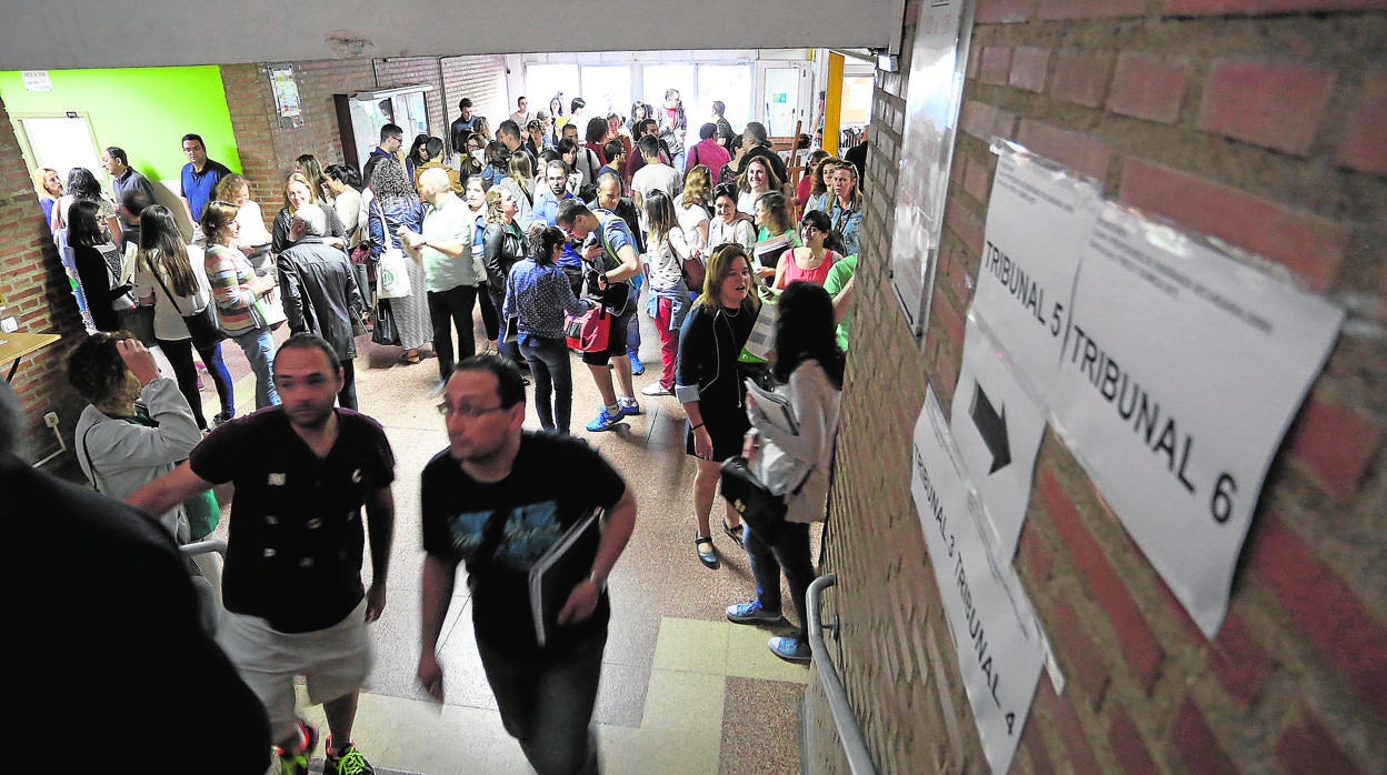 Aspirantes a las oposiciones de Secundaria celebradas el pasado 23 de junio en Castilla y León