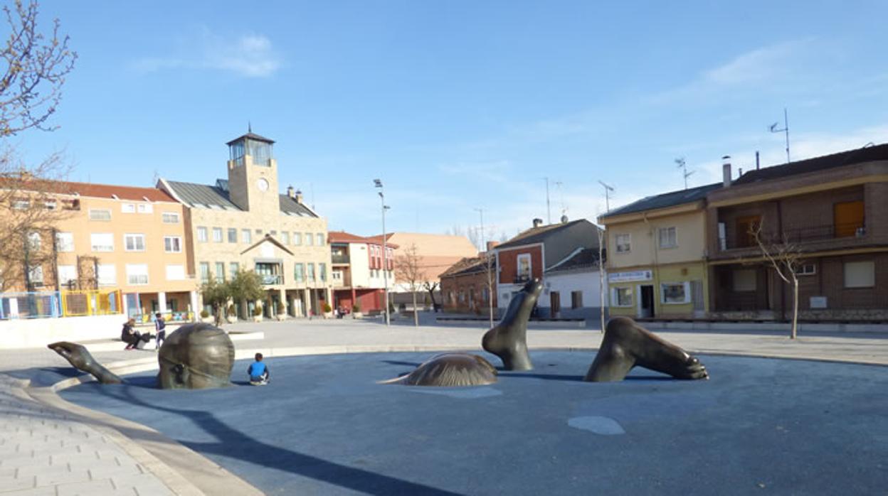 Plaza Mayor del pueblo vallisoletano de La Cistérniga