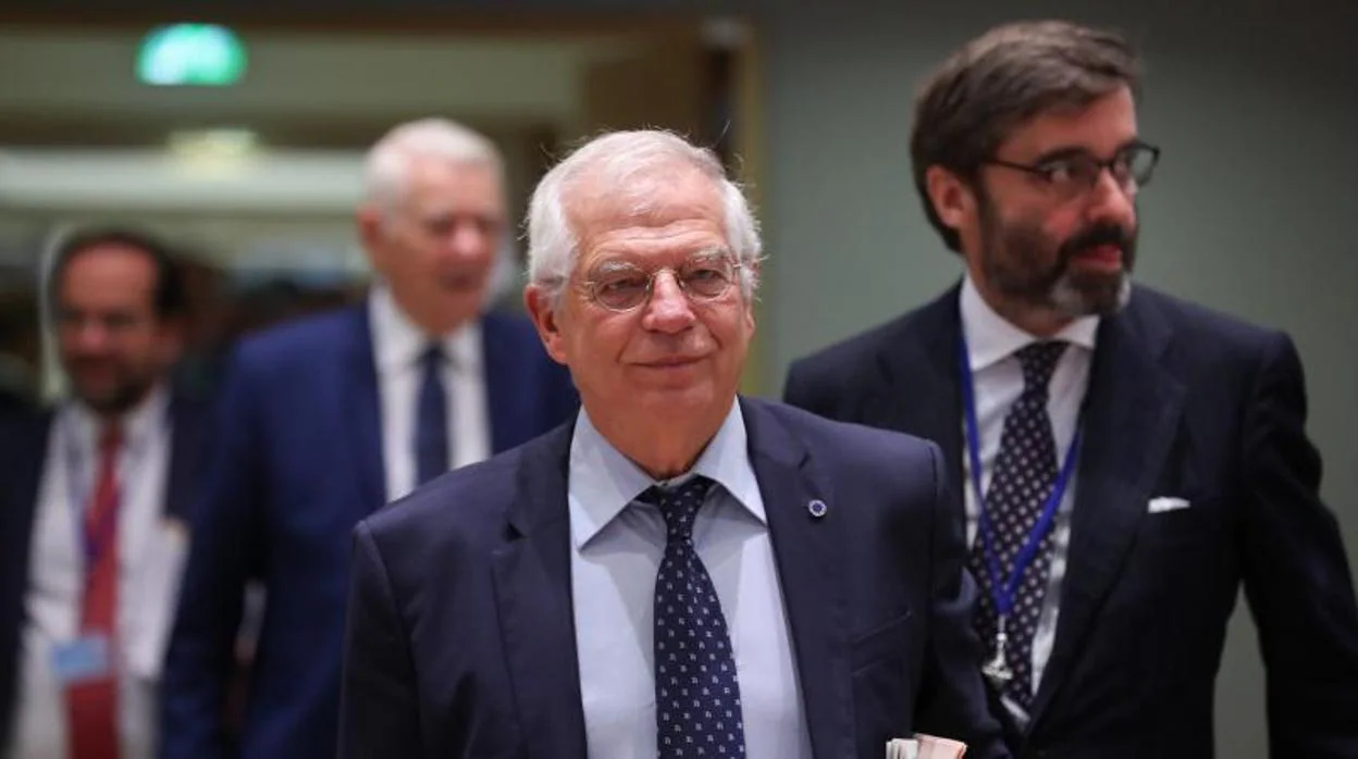 Josep Borrell a su llegada al comienzo del Consejo de ministros de Asuntos Exteriores de la Unión Europea, en Bruselas