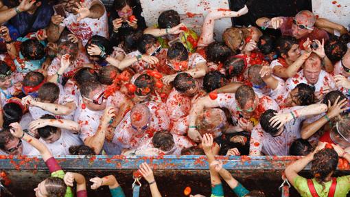 Imagen de la Tomatina de Buñol