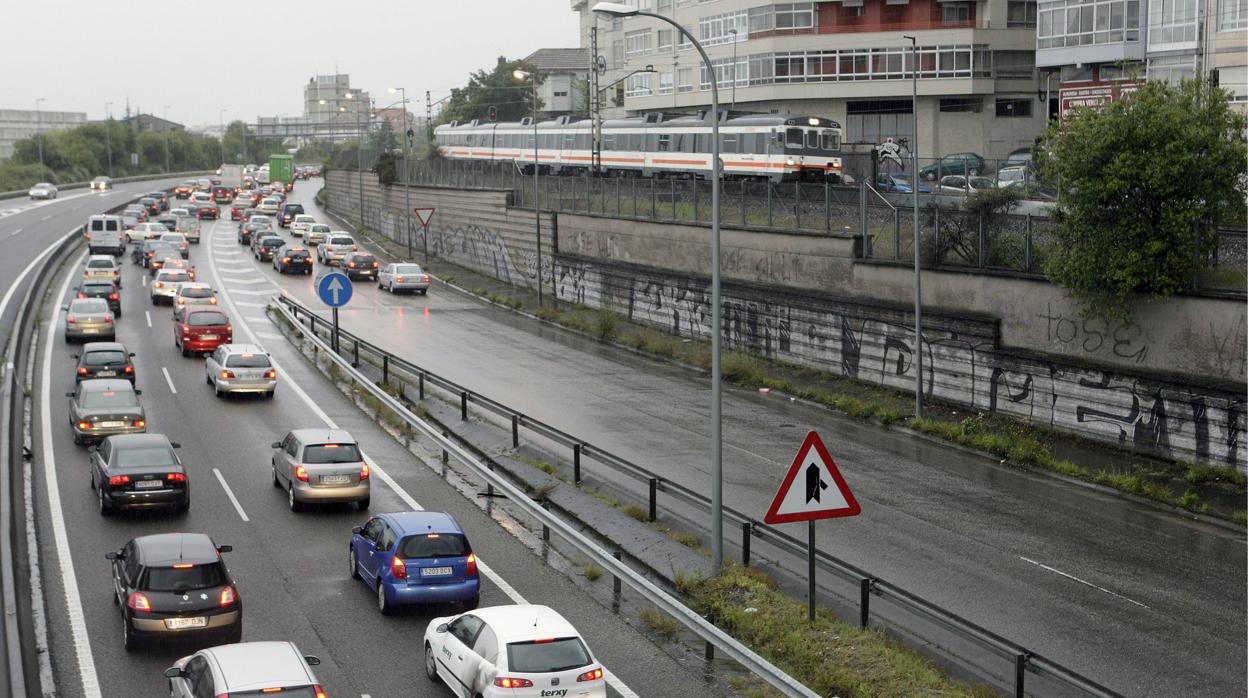 Retenciones en la AP-9 a causa de un accidente