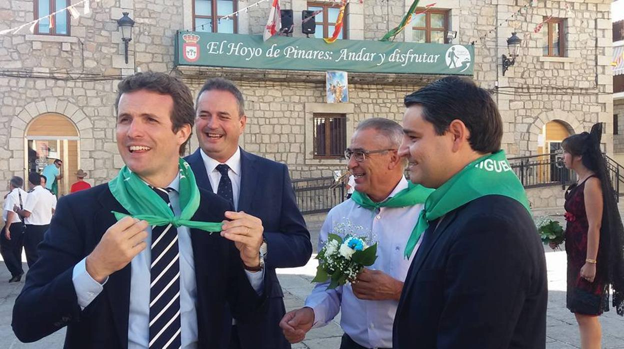 Casado, en las fiestas de la localidad abulense de El Hoyo de Pinares