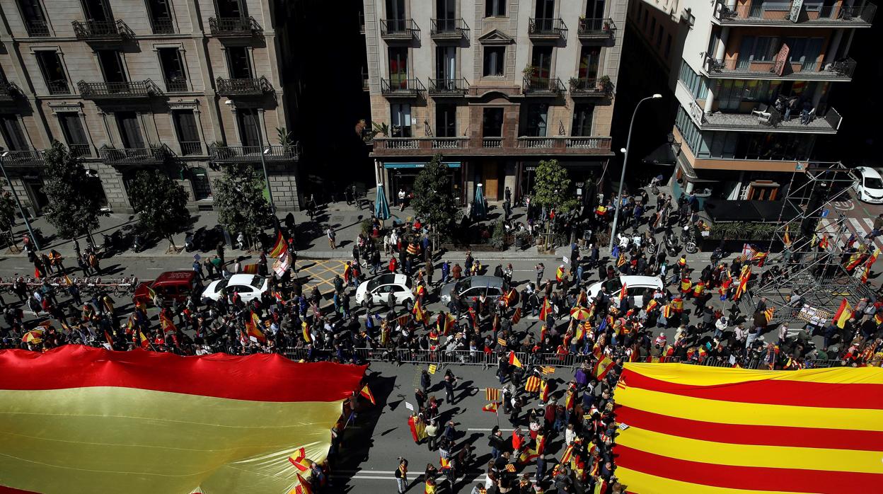 Manifestación de SCC en Barcelona, marzo de 2018