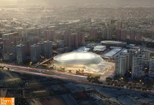 Simulación del proyecto Valencia Arena