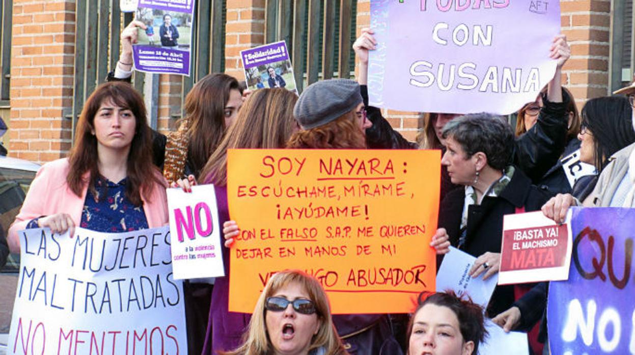 Manifestación en apoyo a Susana Guerrero
