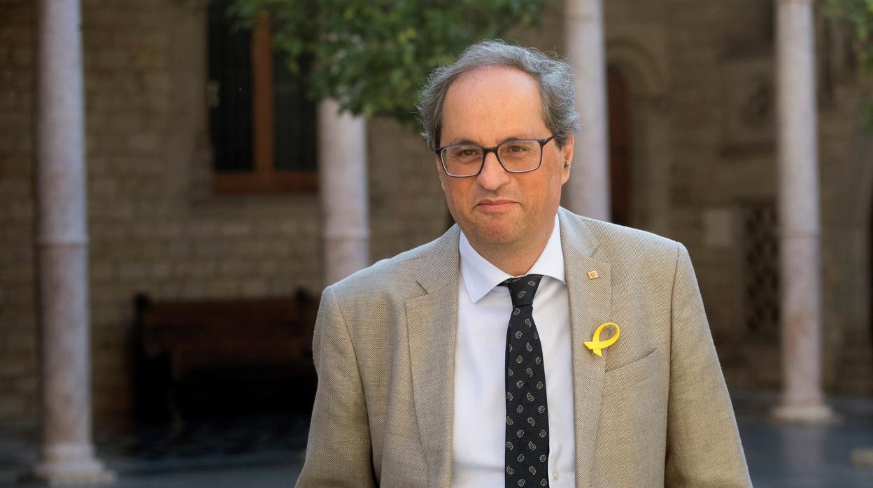 Quim Torra, de camino a la última reunión del Govern prevista antes del parón veraniego