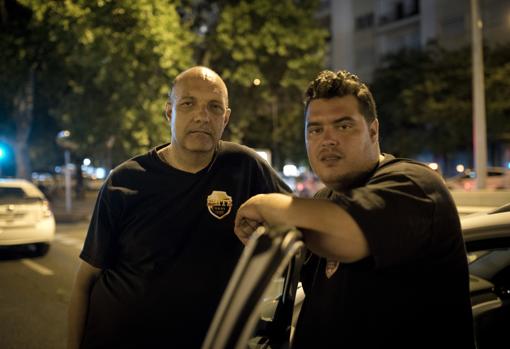 José Martínez, taxista, y Sergio Vega, presidente de élite Taxi Madrid