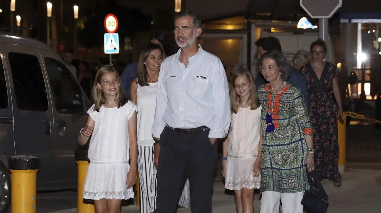La Familia Real de España el pasado sábado en Portixol