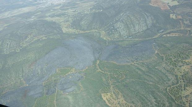 Controlado el incendio forestal de Moral de Calatrava