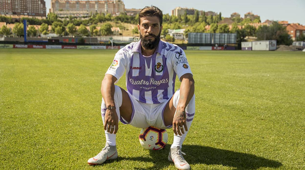 Daniele Verde en su presentación con el Real Valladolid