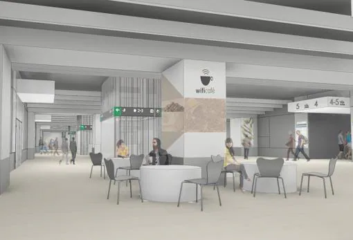 Aspecto que tendrá en el futuro el nuevo vestíbulo de Cercanías en la Estación de Chamartín