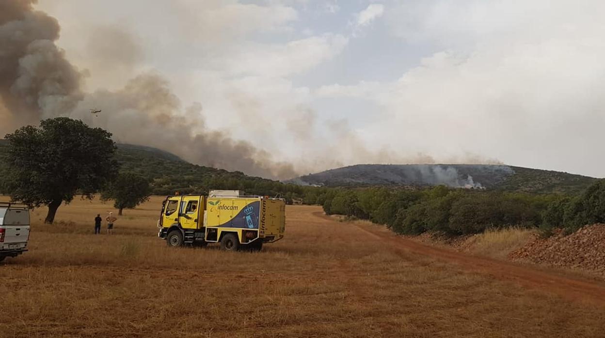 Imagen de la zona de monte afectada por el incendio