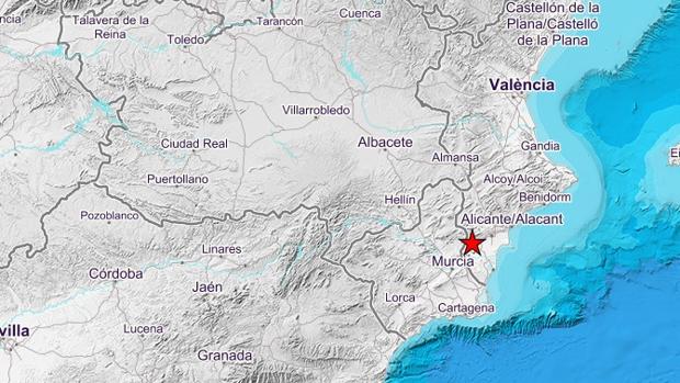 Un terremoto de 4,2 grados de magnitud sacude Alicante y Murcia