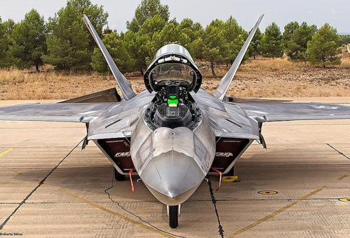 El F-22 en la base de Albacete