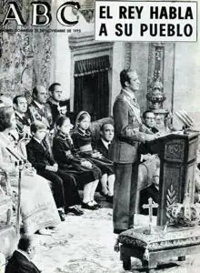 1975: portada de ABC del día en Juan Carlos fue proclamado Rey de todos los españoles. La ceremonía fue el 22 de noviembre de 1975.