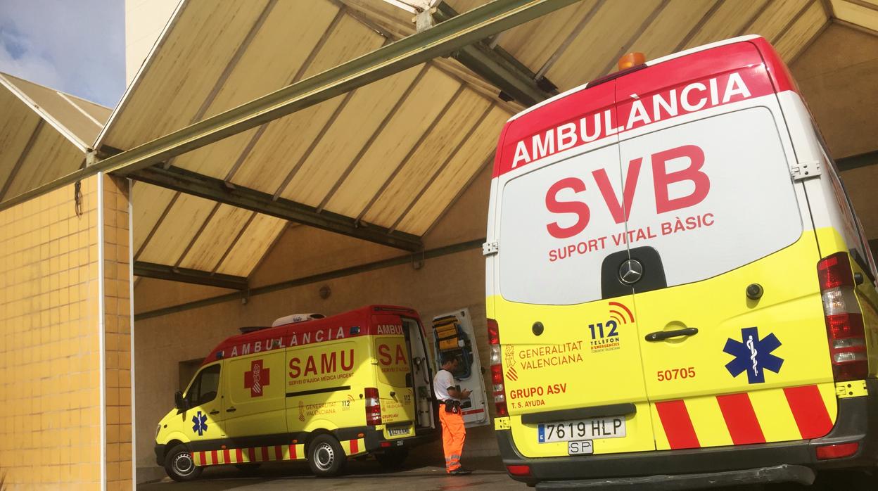 Imagen de las ambulancias que han atendido a los heridos