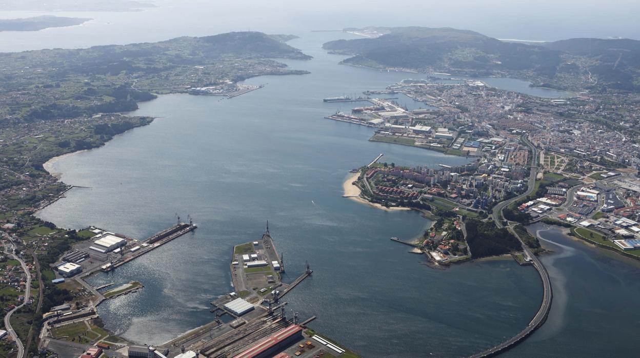 Panorámica del puerto de Ferrol