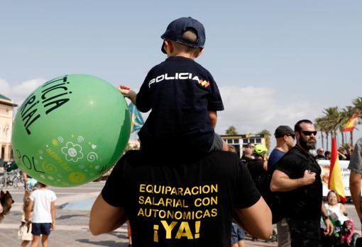 Imagen de la manifestación, este sábado en Valencia