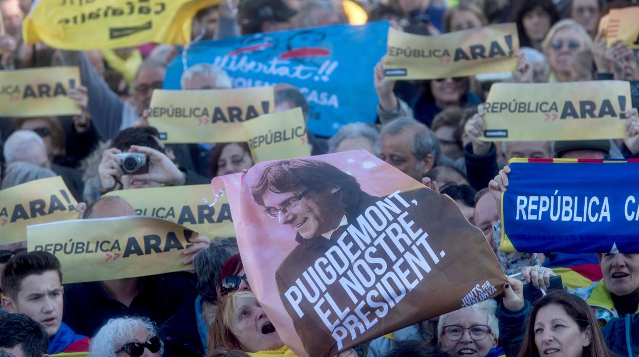 Manifestación de la ANC en Barcelona