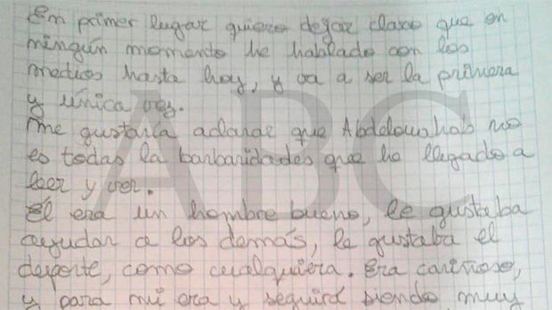 Carta de la exmujer del atacante de Cornellá, en ABC: «Pasaba un mal momento»