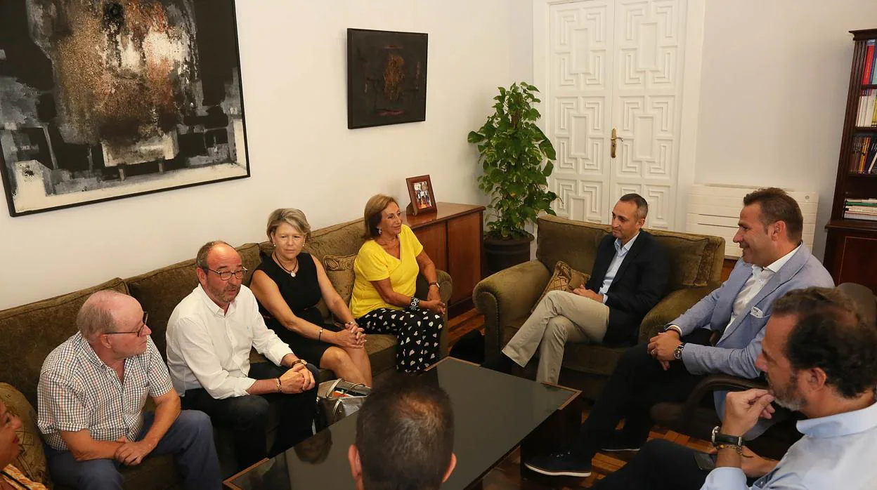 Un momento de la reunión entre representantes de APSA y de la Diputación de Alicante
