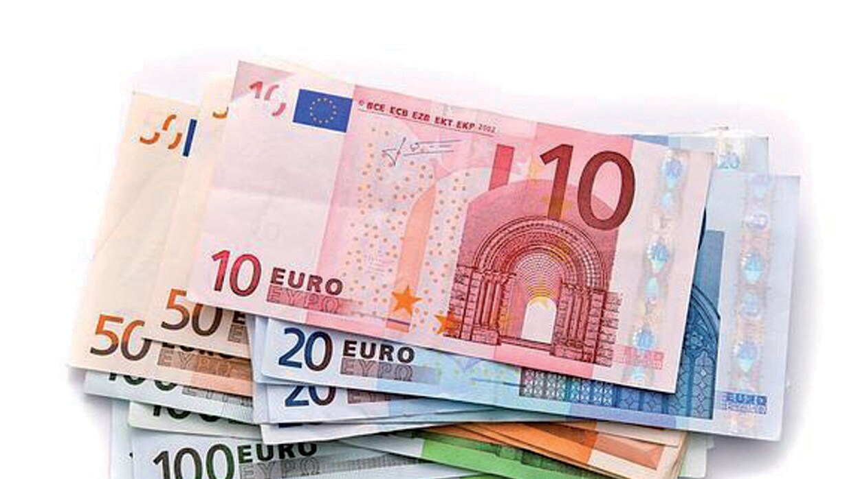 Billetes de euro de distinto valor