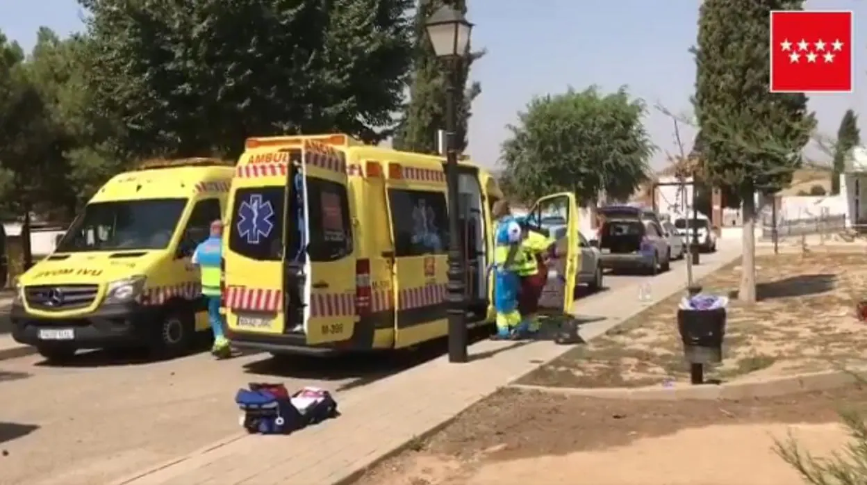 Ambulancias que atendieron al herido
