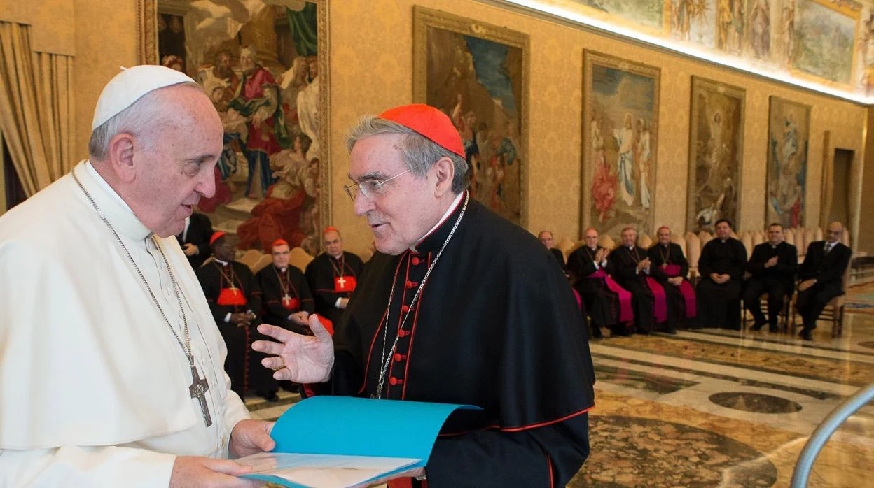 El papa Fracisco junto al cardenal emérito de Barcelona , hoy en Roma