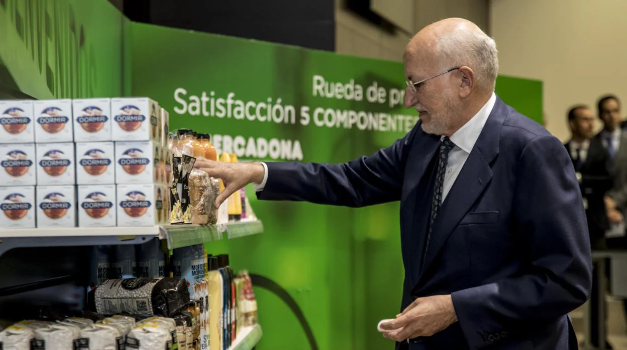 Imagen del presidente de Mercadona, Juan Roig, tomada durante la presentación de resultados de la compañía