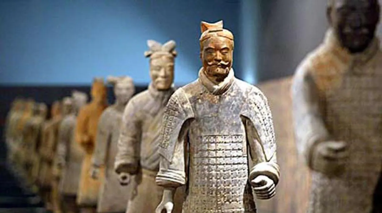 Guerreros de Xi'an en una exposición reciente