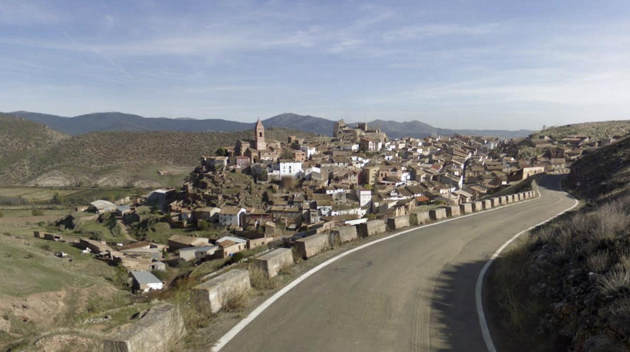 Vista de la pequeña localidad de Aranda de Moncayo (Zaragoza)