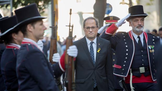 El presidente catalán, Quim Torra, este martes durante la Diada