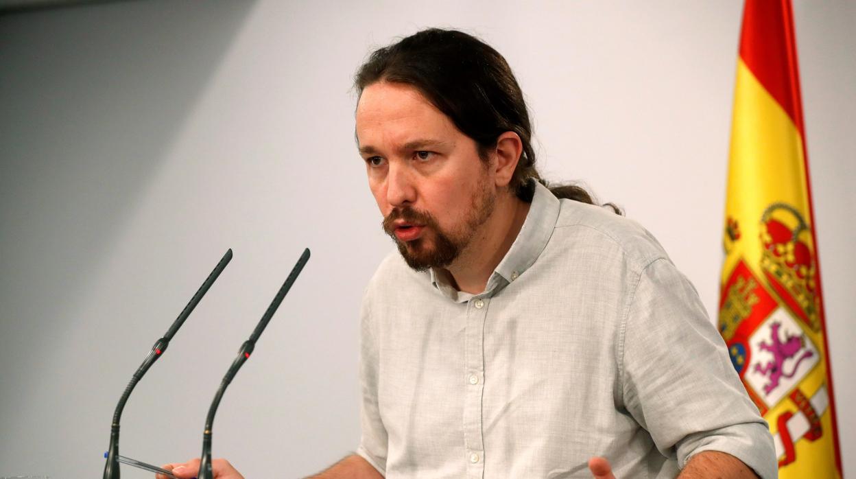 El secretario general de Podemos, Pablo Iglesias, la semana pasada en el Congreso