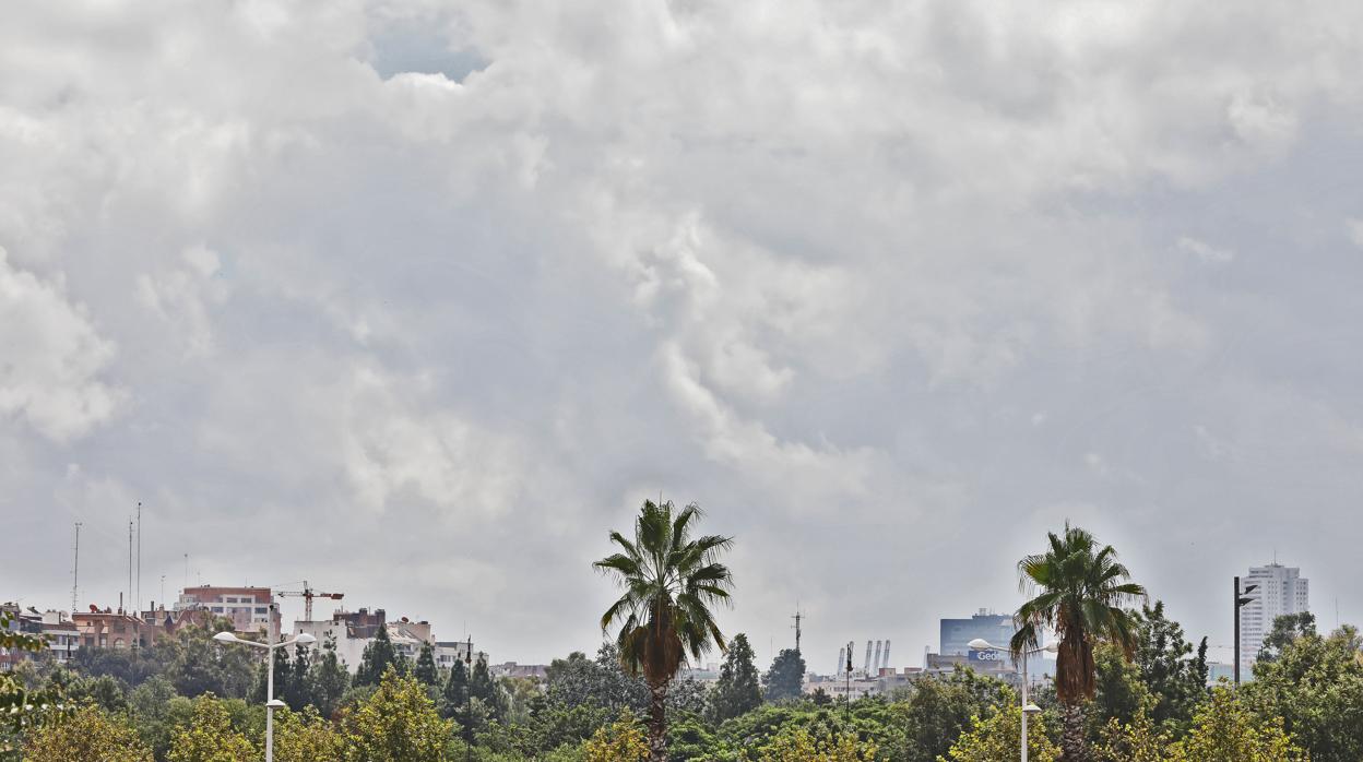 Vista de la nubosidad sobre la ciudad de Valencia