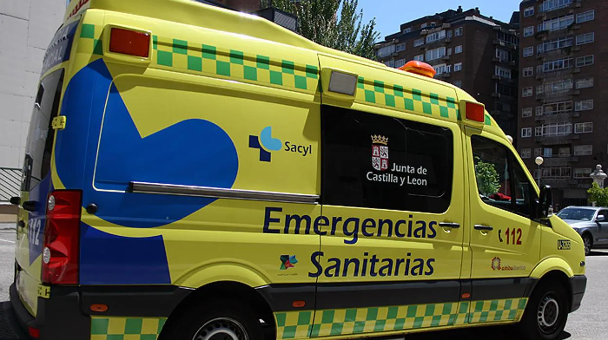 El herido ha sido trasladado en ambulancia al Hospital de Burgos