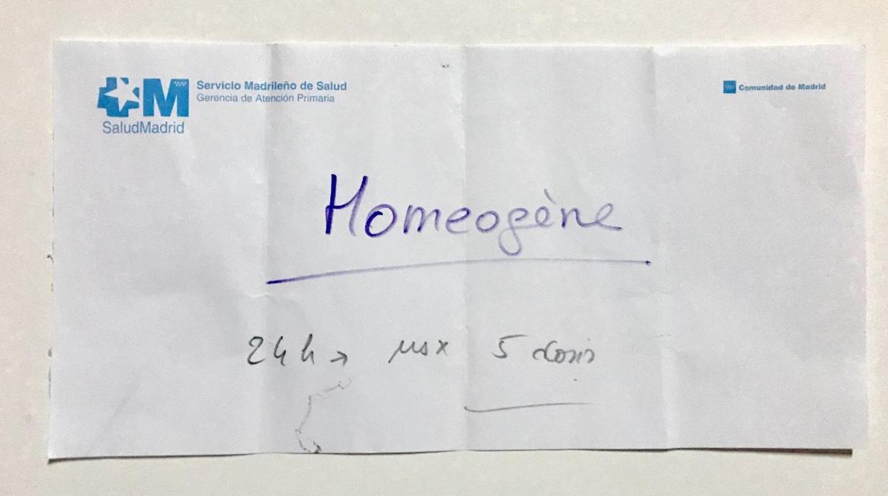 Sanidad estudia la denuncia de un padre por una receta homeopática a su hijo con anginas
