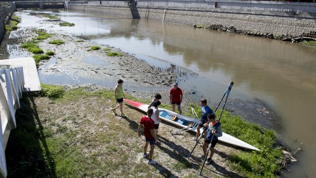 Los remeros del Manzanares llevan su protesta a tierra firme